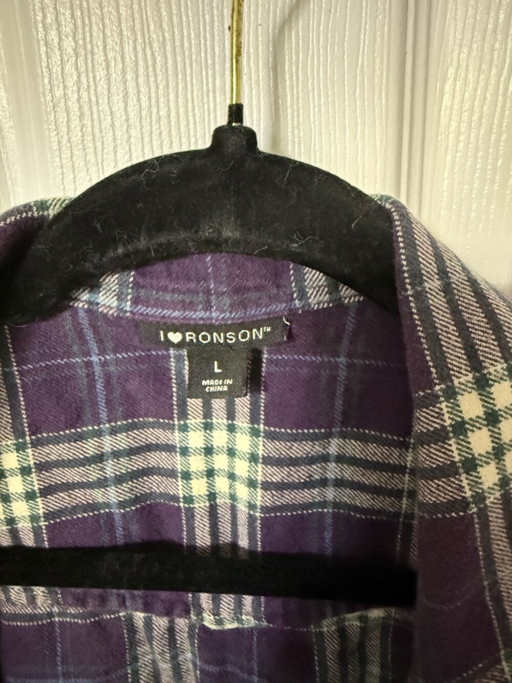 I Heart Ronson Button Down Flannel - Picture 3 of 3